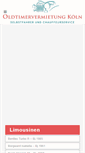 Mobile Screenshot of oldtimervermietung-koeln.de